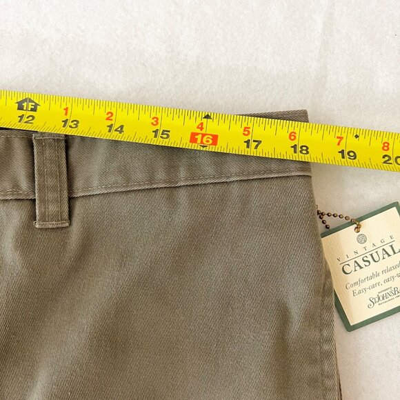St. Johns Bay Men Vintage Casual Taupe Pants W38 L29 Relaxed Fit 100% Cotton NWT - Picture 9 of 12